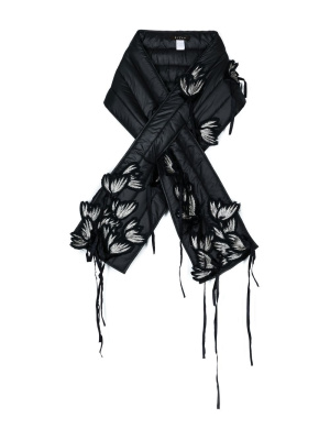 

Quilted embroidered-detail scarf, Biyan Quilted embroidered-detail scarf