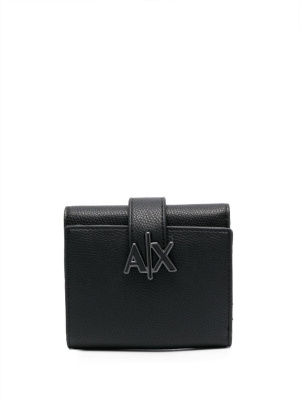 

Logo-plaque grained-texture wallet, Armani Exchange Logo-plaque grained-texture wallet