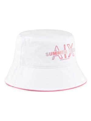 

Summer Beats logo-print bucket hat, Armani Exchange Summer Beats logo-print bucket hat