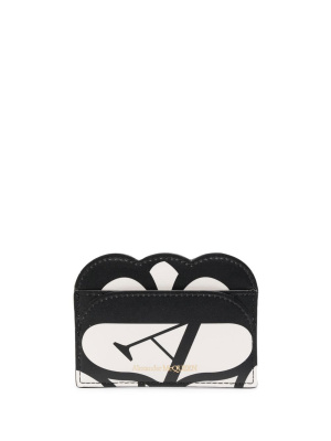 

Heart-print leather cardholder, Alexander McQueen Heart-print leather cardholder