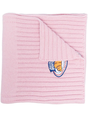 

Embroidered-logo rib-knit scarf, Opening Ceremony Embroidered-logo rib-knit scarf