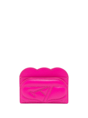 

Matelassé-effect leather cardholder, Alexander McQueen Matelassé-effect leather cardholder