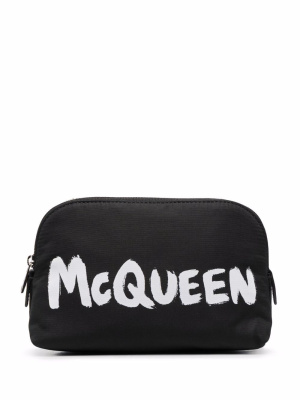 

Logo-print zip pouch, Alexander McQueen Logo-print zip pouch