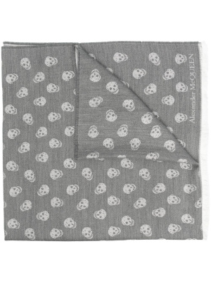 

All-over skull-print scarf, Alexander McQueen All-over skull-print scarf