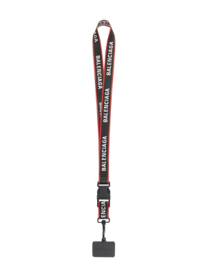 

Logo-tape phone holder, Balenciaga Logo-tape phone holder