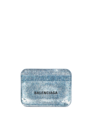 

Logo-lettering leather cardholder, Balenciaga Logo-lettering leather cardholder