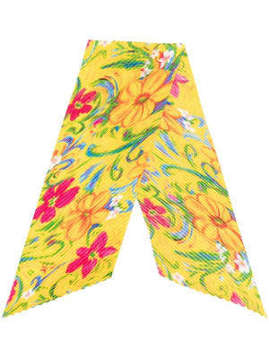 

Floral-print silk plissé scarf, Balenciaga Floral-print silk plissé scarf
