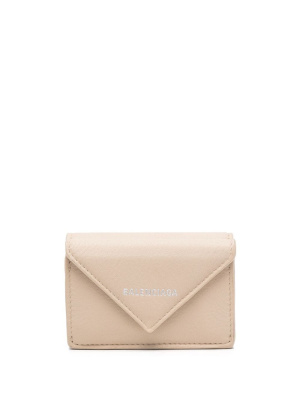 

Envelope-shaped logo-print wallet, Balenciaga Envelope-shaped logo-print wallet