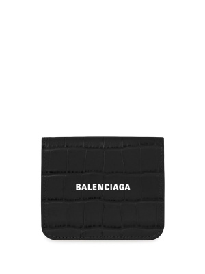 

Cash crocodile-embossed mini wallet, Balenciaga Cash crocodile-embossed mini wallet