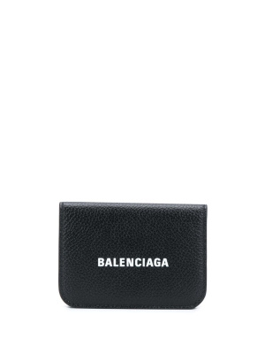 

Logo-print tri-fold wallet, Balenciaga Logo-print tri-fold wallet