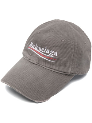 

Logo-embroidered cotton cap, Balenciaga Logo-embroidered cotton cap