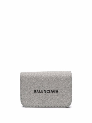 

Cash logo-print mini wallet, Balenciaga Cash logo-print mini wallet