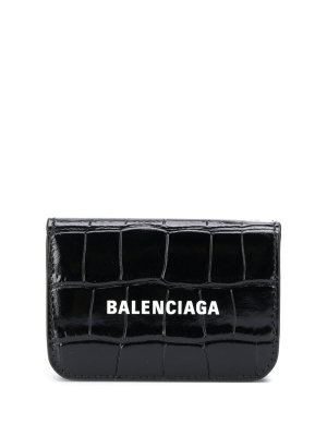 

Logo print leather wallet, Balenciaga Logo print leather wallet