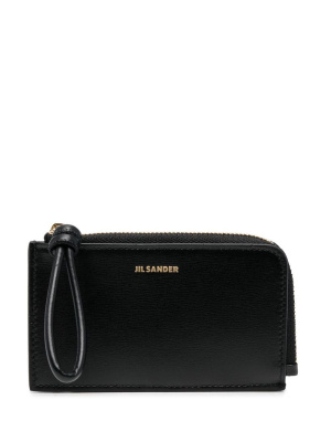 

Logo-lettering leather wallet, Jil Sander Logo-lettering leather wallet