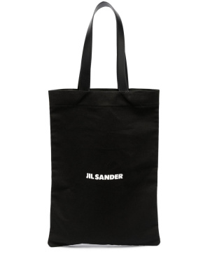

Logo-print canvas tote, Jil Sander Logo-print canvas tote