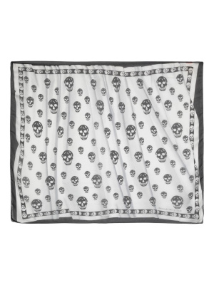 

Skull-print silk scarf, Alexander McQueen Skull-print silk scarf