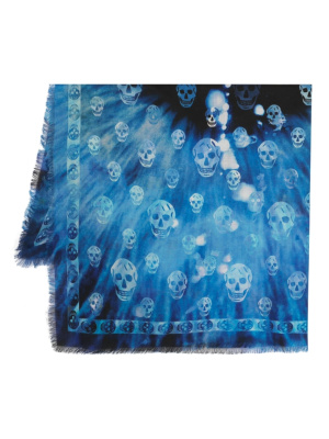 

Skull-print wool scarf, Alexander McQueen Skull-print wool scarf