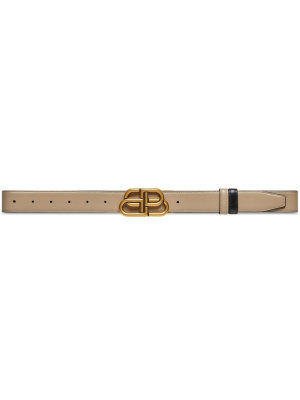 

Logo-buckle reversible leather belt, Balenciaga Logo-buckle reversible leather belt