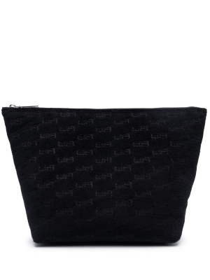 

BB-monogram terry-cloth makeup bag, Balenciaga BB-monogram terry-cloth makeup bag