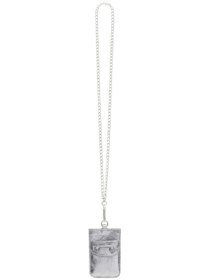 

Cracked-effect neck pouch, Balenciaga Cracked-effect neck pouch