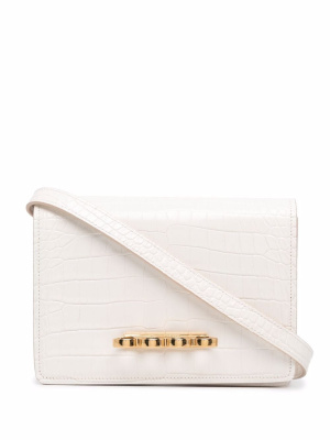 

Crocodile-effect leather clutch bag, Alexander McQueen Crocodile-effect leather clutch bag