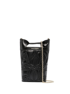 

Embroidered mini bucket bag, Alexander McQueen Embroidered mini bucket bag