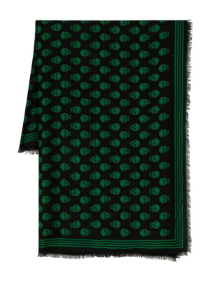 

Skull-print wool scarf, Alexander McQueen Skull-print wool scarf