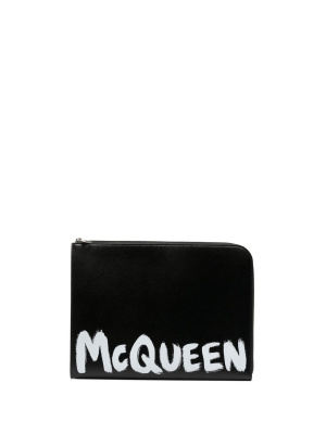 

Logo-print zip wallet, Alexander McQueen Logo-print zip wallet
