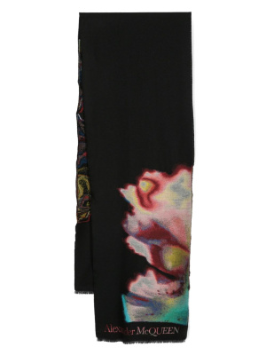 

Abstract-print scarf, Alexander McQueen Abstract-print scarf