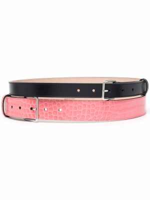 

Double leather buckle belt, Alexander McQueen Double leather buckle belt