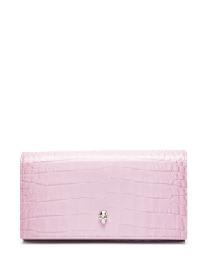 

Logo crocodile-effect wallet, Alexander McQueen Logo crocodile-effect wallet