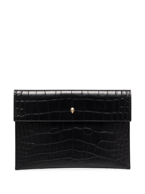 

Croc effect envelope clutch bag, Alexander McQueen Croc effect envelope clutch bag