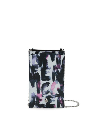 

Graphic-print chain-strap phone case, Alexander McQueen Graphic-print chain-strap phone case