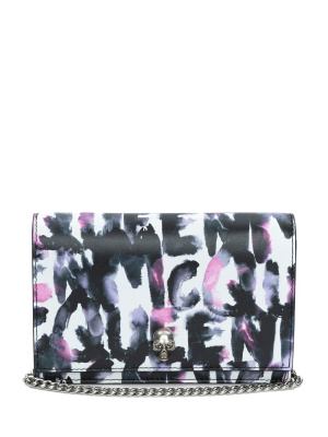 

Skull-plaque logo-print bag, Alexander McQueen Skull-plaque logo-print bag