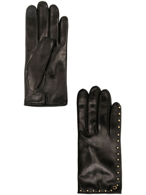 

Studded leather gloves, Coach Studded leather gloves