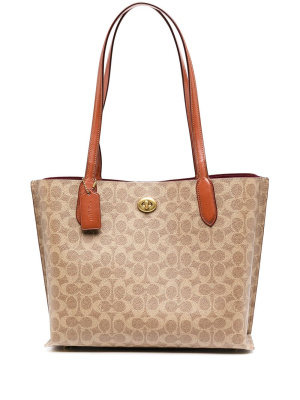 

Printed leather tote bag, Coach Printed leather tote bag