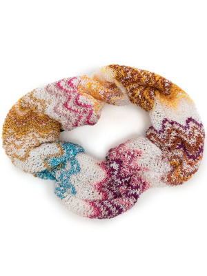 

Zigzag-print knitted scrunchie, Missoni Zigzag-print knitted scrunchie