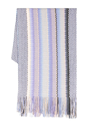 

Zigzag crochet-knit fringed scarf, Missoni Zigzag crochet-knit fringed scarf