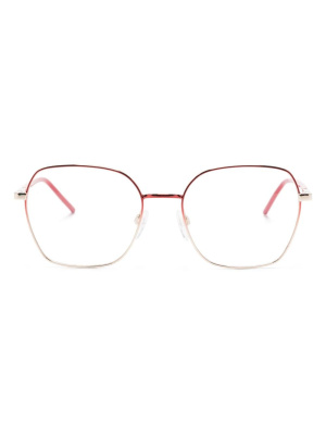 

Square-frame metal glasses, Love Moschino Square-frame metal glasses