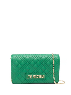 

Logo-lettering quilted crossbody bag, Love Moschino Logo-lettering quilted crossbody bag