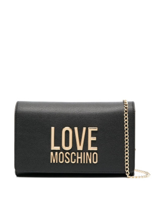

Logo plaque crossbody bag, Love Moschino Logo plaque crossbody bag