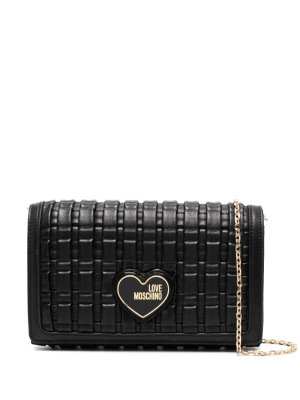 

Logo-plaque padded cross-body bag, Love Moschino Logo-plaque padded cross-body bag