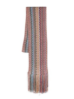 

Zigzag-print knitted scarf, Missoni Zigzag-print knitted scarf