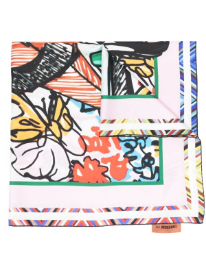 

Sketch-style silk scarf, Missoni Sketch-style silk scarf