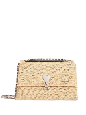 

Voulez-Vous raffia shoulder bag, AMI Paris Voulez-Vous raffia shoulder bag