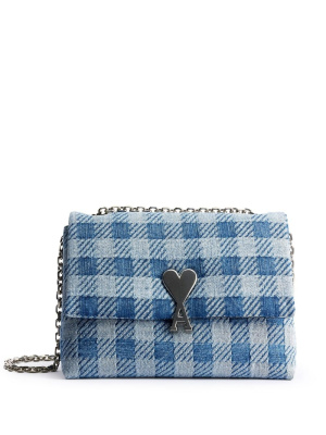 

Voulez-vous check-print shoulder bag, AMI Paris Voulez-vous check-print shoulder bag