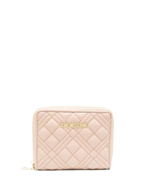 

Logo-plaque quilted wallet, Love Moschino Logo-plaque quilted wallet
