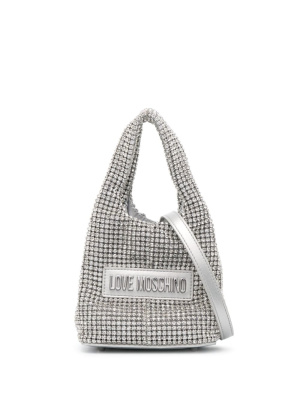 

Glass-crystal-embellishement tote bag, Love Moschino Glass-crystal-embellishement tote bag