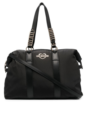 

Logo-plaque large tote bag, Love Moschino Logo-plaque large tote bag