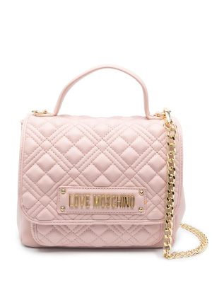 

Quilted faux-leather tote bag, Love Moschino Quilted faux-leather tote bag